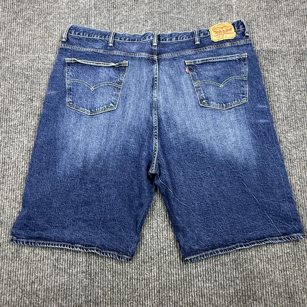 Levis 569 Loose Straight Denim Shorts Mens Size W46 Dark Wash Blue 31569-0017